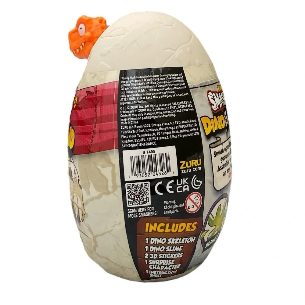 ZURU Smashers Dino Island Smash Discover & Build Orange Surprise Egg Toy - Picture 3 of 11